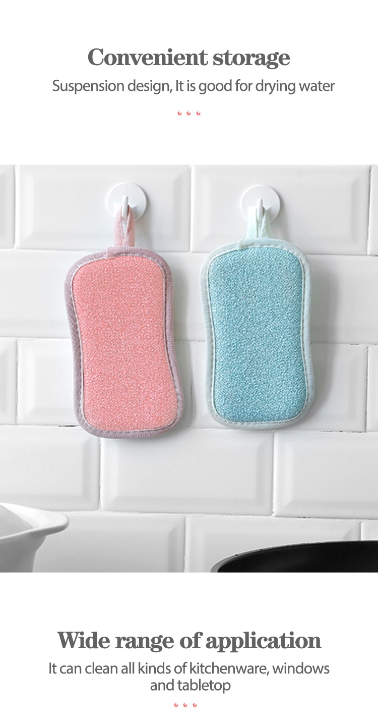 10/6/3Pcs Double Side Dishwashing Sponge Dish Washing Brush Pan Pot Dish Wash Sponges Bathroom Cleaning Household Kitchen Tools - imaget 7 10/6/3Pcs Double Side Dishwashing Sponge Dish Washing Brush Pan Pot Dish Wash Sponges Bathroom Cleaning Household Kitchen Tools - imaget 7