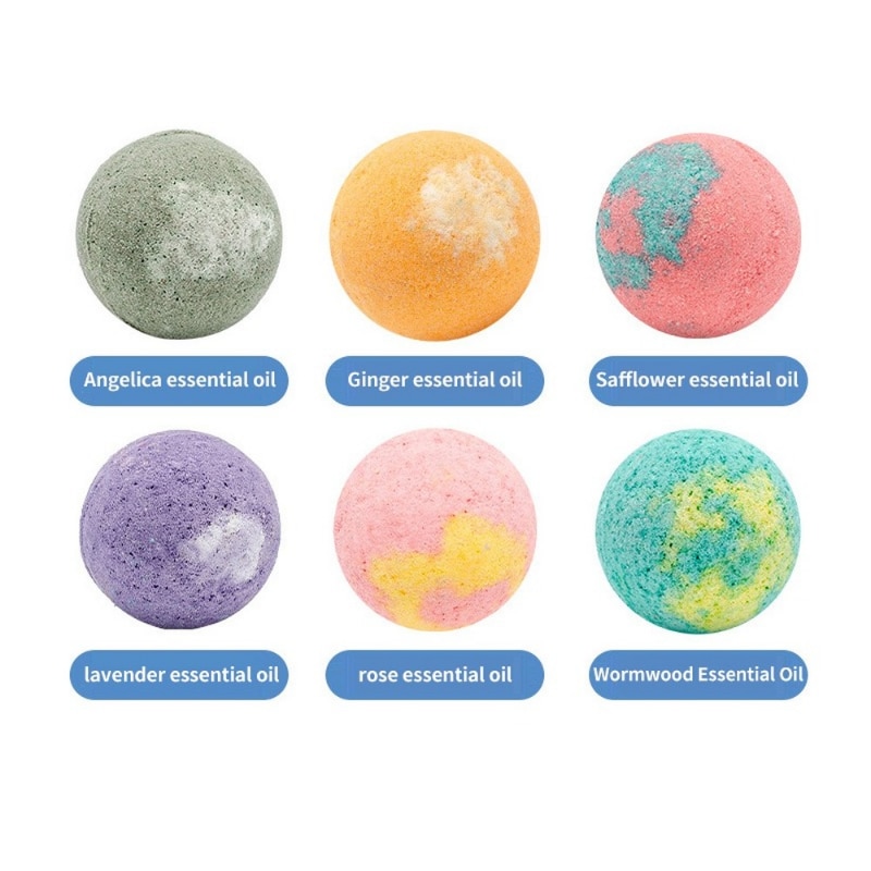 12Pcs Organic Bath Bombs Gift Set Natural Mini Handmade Bathing Foot Spa Bomb Rich Essential Oils for Moisturizing Skin Scents