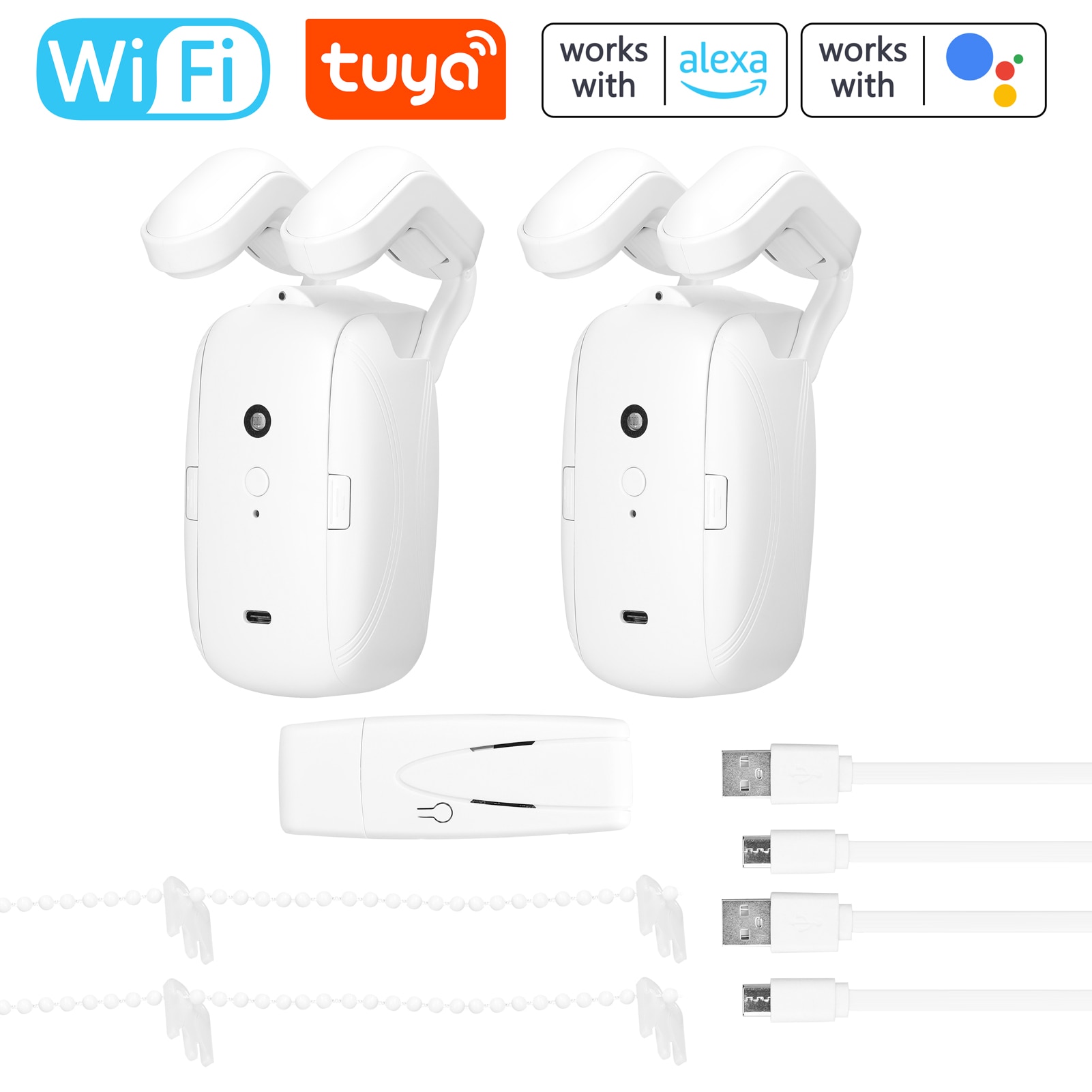 2 CHIẾC Tuya WiFi BT Thông Minh Rèm Điện Robot Rèm Mở Tự Động Hỗ Trợ Ứng Dụng Điều Khiển Từ Xa Thiết Lập Hẹn Giờ - Ảnh 1