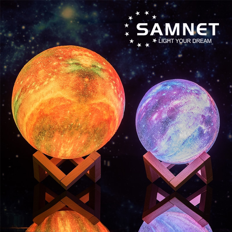 2022 Trang Sức Giọt 3D In LED Galaxy Đèn Đèn Ngủ Cảm Ứng Từ Xa Máy Chiếu Ngôi Sao Đèn Trung Thu Trang Trí Nhà Tặng sạc USB