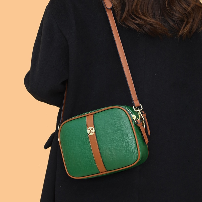 2023 Genuine Leather Women's Bag Simple Fashion Ladies Shoulder Messenger Bag Female Crossbody Bag Soft Leather Small Square Bag 2023 Genuine Leather Women's Bag Simple Fashion Ladies Shoulder Messenger Bag Female Crossbody Bag Soft Leather Small Square Bag