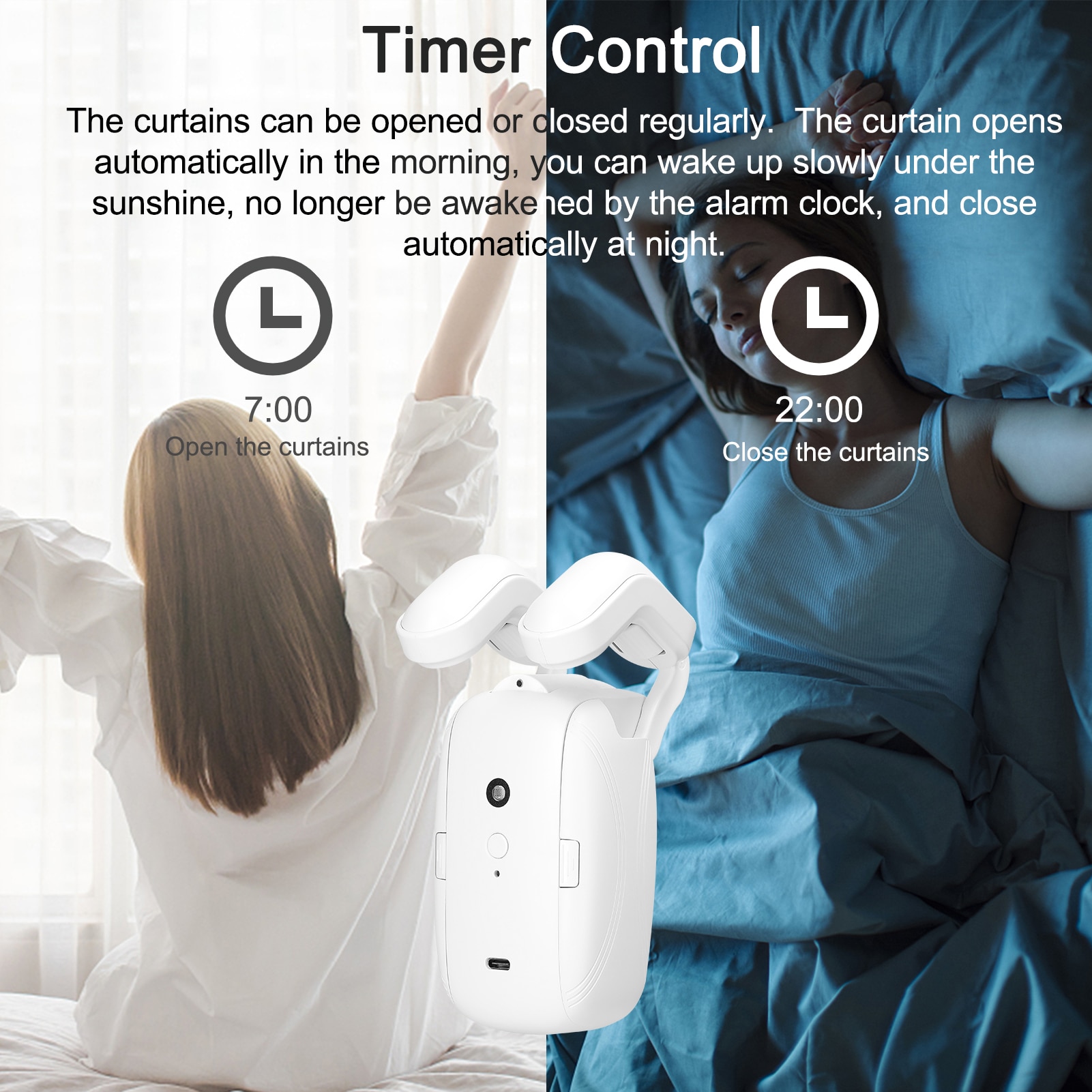 2PCS Tuya WiFi BT Intelligent Curtain Motor Electric Curtain Robot Automatic Opener Support APP Remote Control Timer Setup - imaget 6 2PCS Tuya WiFi BT Intelligent Curtain Motor Electric Curtain Robot Automatic Opener Support APP Remote Control Timer Setup - imaget 6