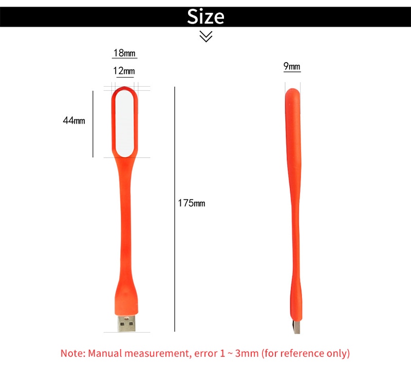 2PCS USB LED 빛 휴대용 책 독서 빛 5V 1.2W 작은 USB 램프 보조베터리 PC 노트북 노트북에 대 한 Foldable 시력 빛 - imaget 13