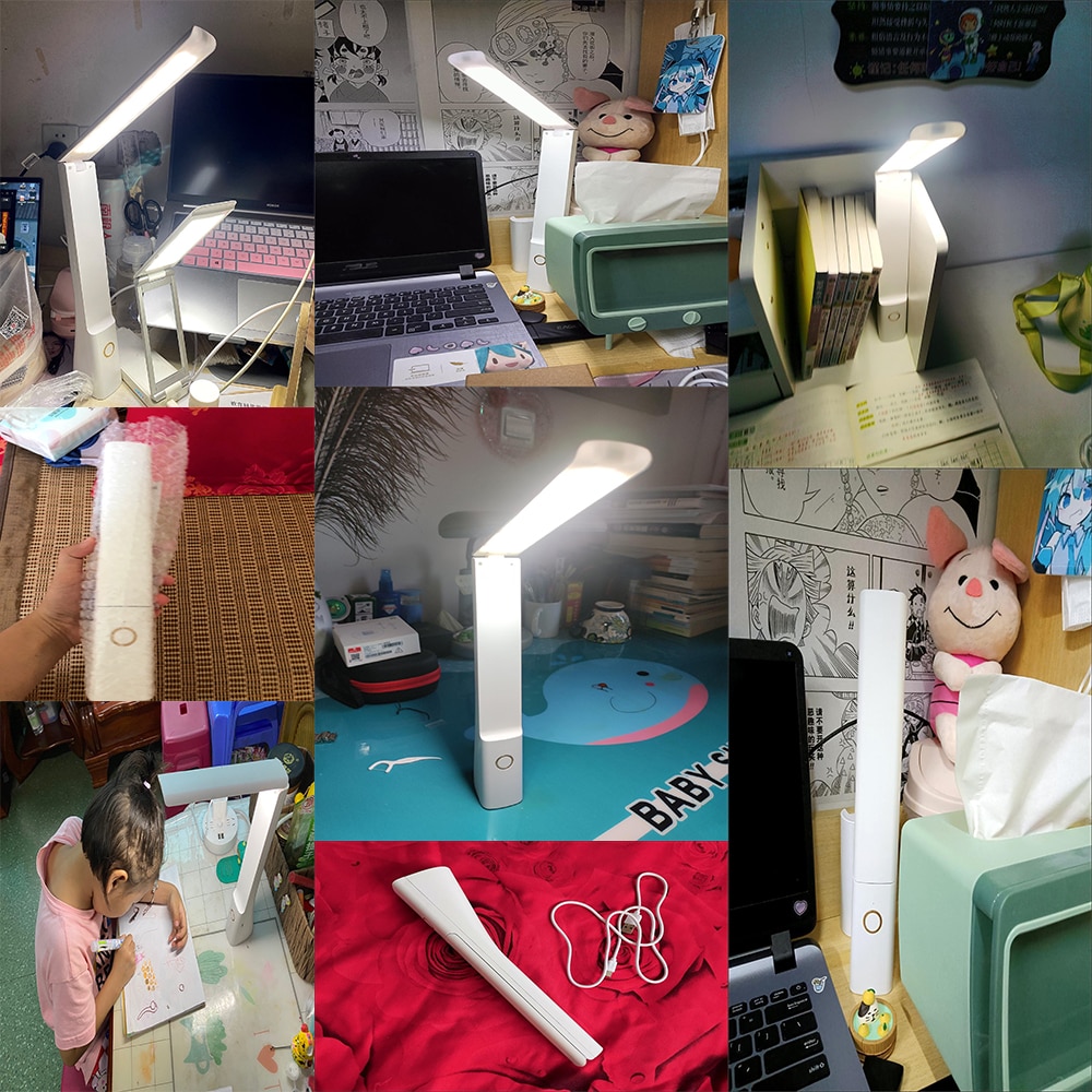 3000mAh Led Table Lamp USB Rechargeable 5-16 Hours Battery Life Desk Lamp Foldable Eye Protection Student Reading Book Light Lam 3000mAh Led Table Lamp USB Rechargeable 5-16 Hours Battery Life Desk Lamp Foldable Eye Protection Student Reading Book Light Lam