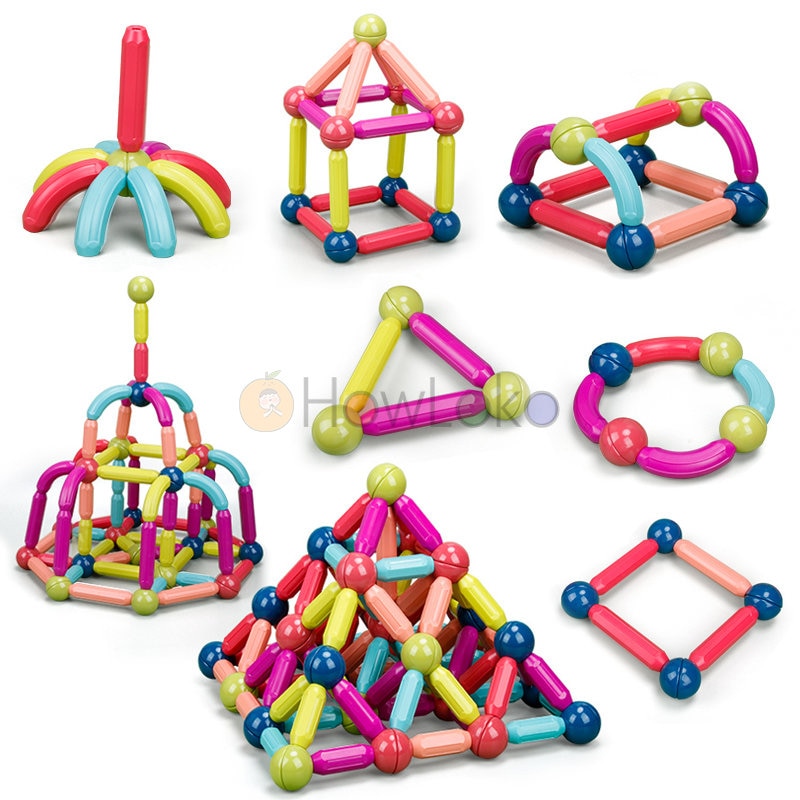 36-152 Chiếc Size Lớn Thanh Nam Châm Khối Xây Dựng Trò Chơi Nam Châm Trẻ Em Bộ Trẻ Em Nam Châm Dành Cho Trẻ Em Nam Châm đồ Chơi Gạch