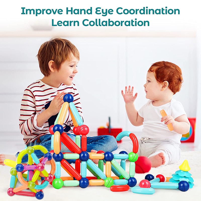 36-152 Pcs Big Size Magnetic Stick Building Blocks game magnets children Set Kids Magnets for children Magnetic Toy Bricks - imaget 4