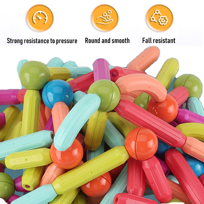 36-152 Pcs Big Size Magnetic Stick Building Blocks game magnets children Set Kids Magnets for children Magnetic Toy Bricks - imaget 9
