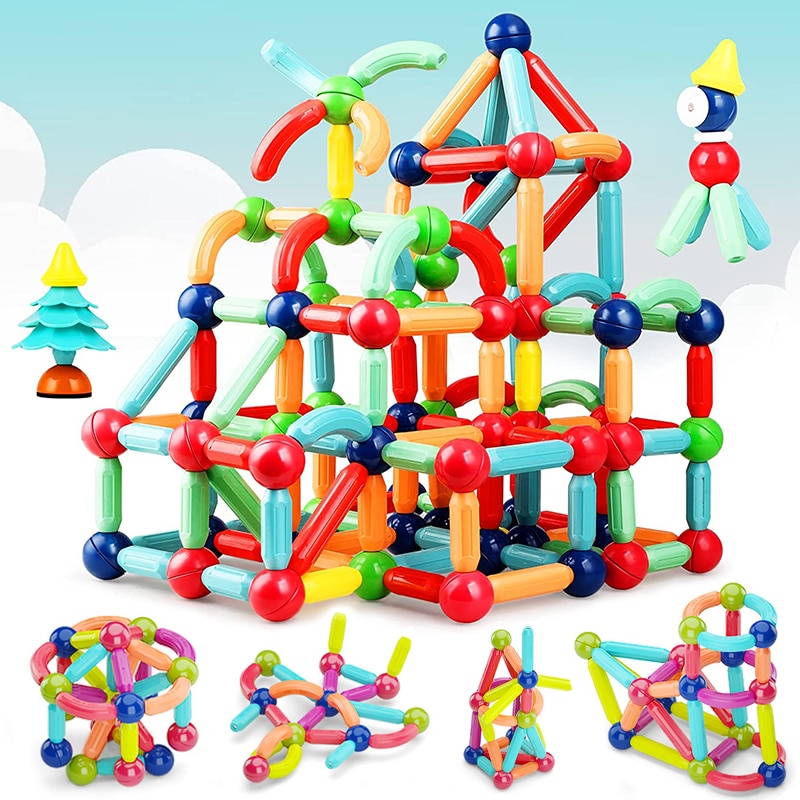 36-152 Pcs Big Size Magnetic Stick Building Blocks game magnets children Set Kids Magnets for children Magnetic Toy Bricks - imaget 5