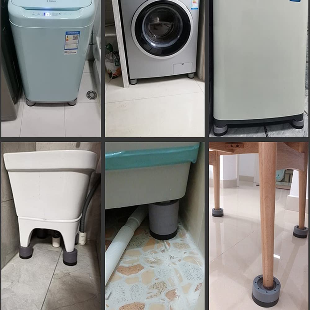 4 Tấm Chống Rung Đa Năng Máy Giặt Chân Cao Su Thảm Chống Rung Giảm Tiếng Ồn Đồ Nội Thất Nâng Đế Chân - Ảnh 15