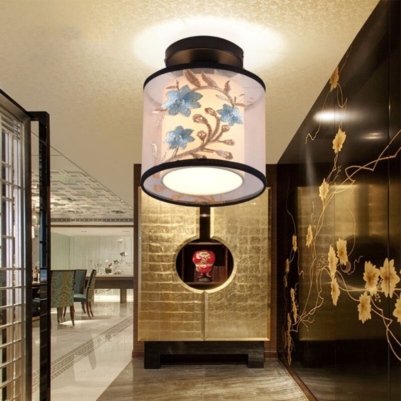 4 Types Chinese Style LED Light Fixtures Ceiling Fabric Ceiling Lamp for Living Room Aisle Balcony Porch - imaget 8 4 Types Chinese Style LED Light Fixtures Ceiling Fabric Ceiling Lamp for Living Room Aisle Balcony Porch - imaget 8