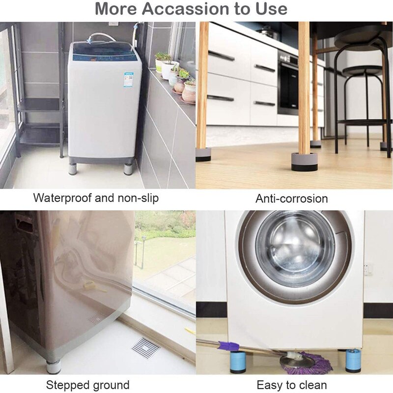 4Pcs Universal Anti Vibration Pads Washing Machine Rubber Feet Mat Anti-vibration Pad Noise-reducing Furniture Lifting Foot Base - imaget 9 4Pcs Universal Anti Vibration Pads Washing Machine Rubber Feet Mat Anti-vibration Pad Noise-reducing Furniture Lifting Foot Base - imaget 9