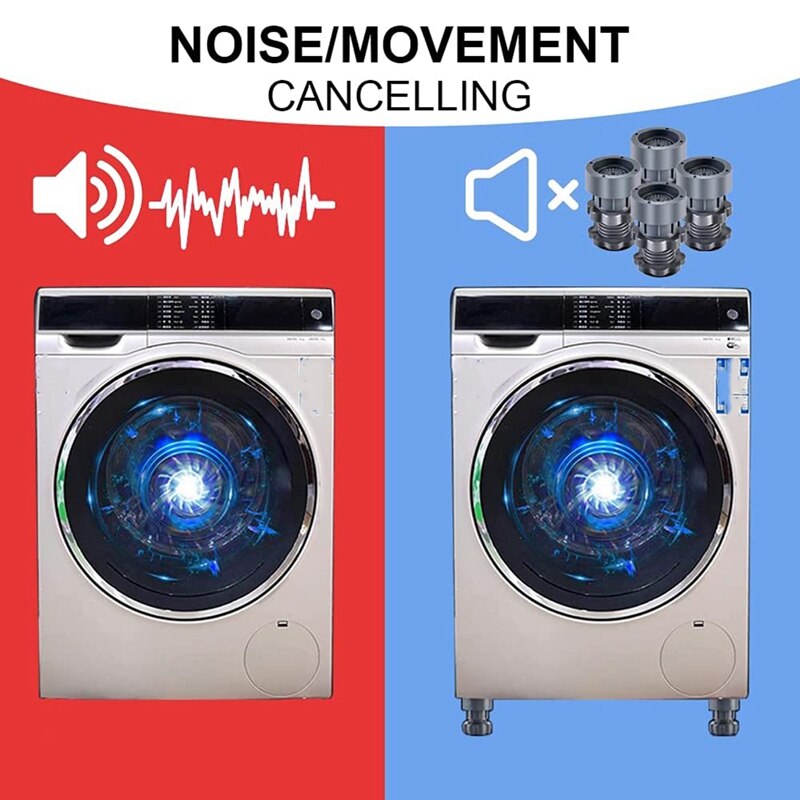 4Pcs Universal Anti Vibration Pads Washing Machine Rubber Feet Mat Anti-vibration Pad Noise-reducing Furniture Lifting Foot Base - imaget 5 4Pcs Universal Anti Vibration Pads Washing Machine Rubber Feet Mat Anti-vibration Pad Noise-reducing Furniture Lifting Foot Base - imaget 5