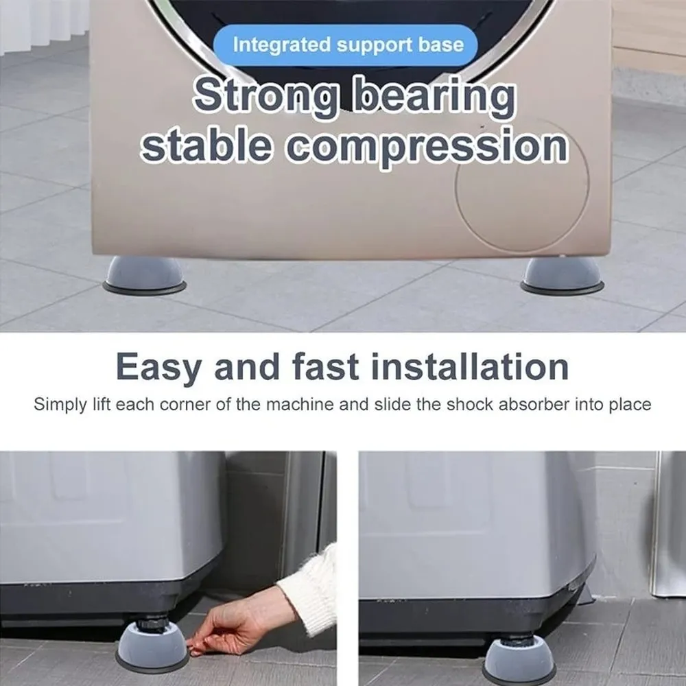 4Pcs Universal Anti Vibration Pads Washing Machine Rubber Feet Mat Anti-vibration Pad Noise-reducing Furniture Lifting Foot Base 4Pcs Universal Anti Vibration Pads Washing Machine Rubber Feet Mat Anti-vibration Pad Noise-reducing Furniture Lifting Foot Base