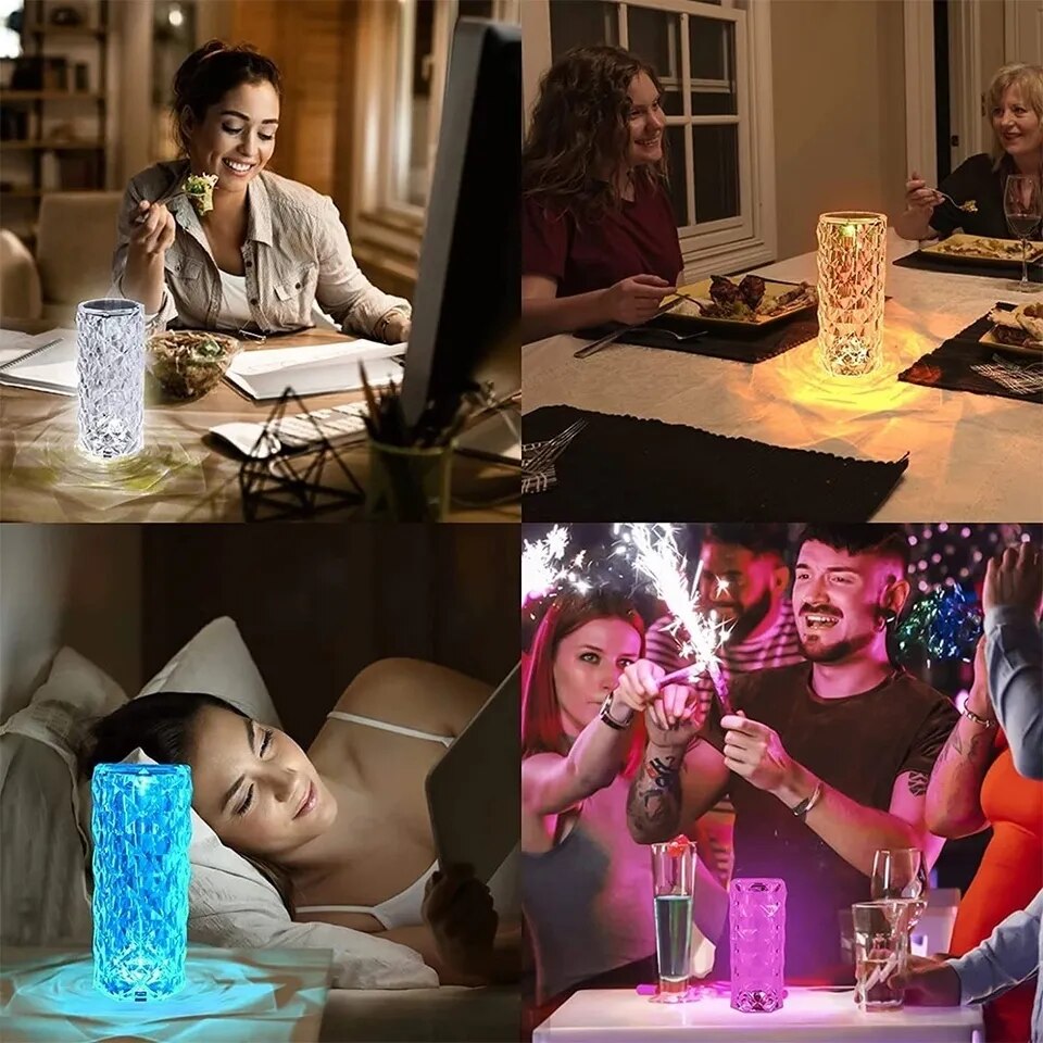 Acrylic Crystal Table Lamp Touch Induction Charging Night Light Bar Restaurant Desktop Decoration Lamp Atmosphere Lamp Acrylic Crystal Table Lamp Touch Induction Charging Night Light Bar Restaurant Desktop Decoration Lamp Atmosphere Lamp
