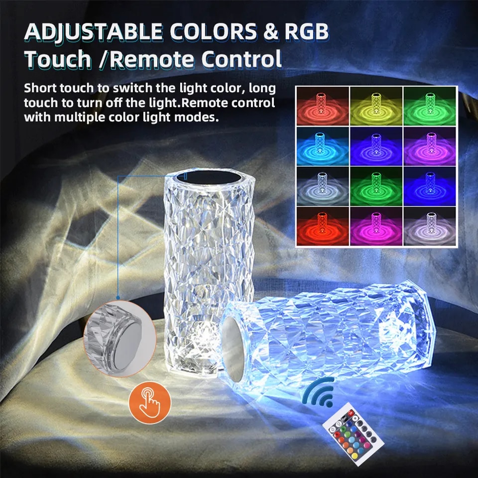 Acrylic Crystal Table Lamp Touch Induction Charging Night Light Bar Restaurant Desktop Decoration Lamp Atmosphere Lamp Acrylic Crystal Table Lamp Touch Induction Charging Night Light Bar Restaurant Desktop Decoration Lamp Atmosphere Lamp