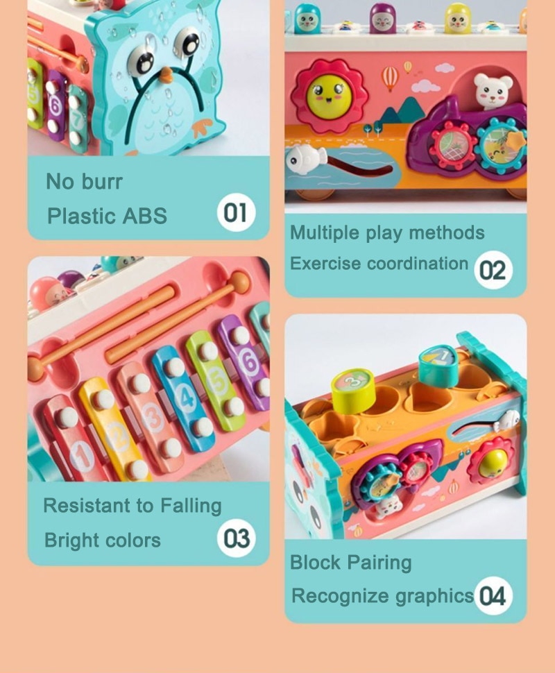 Baby Montessori Toys Magnetic Fishing Owl Cube Learning Educational Clock Kids Hammer Game with Music Puzzle for Piano Gift - imaget 17 Baby Montessori Toys Magnetic Fishing Owl Cube Learning Educational Clock Kids Hammer Game with Music Puzzle for Piano Gift - imaget 17