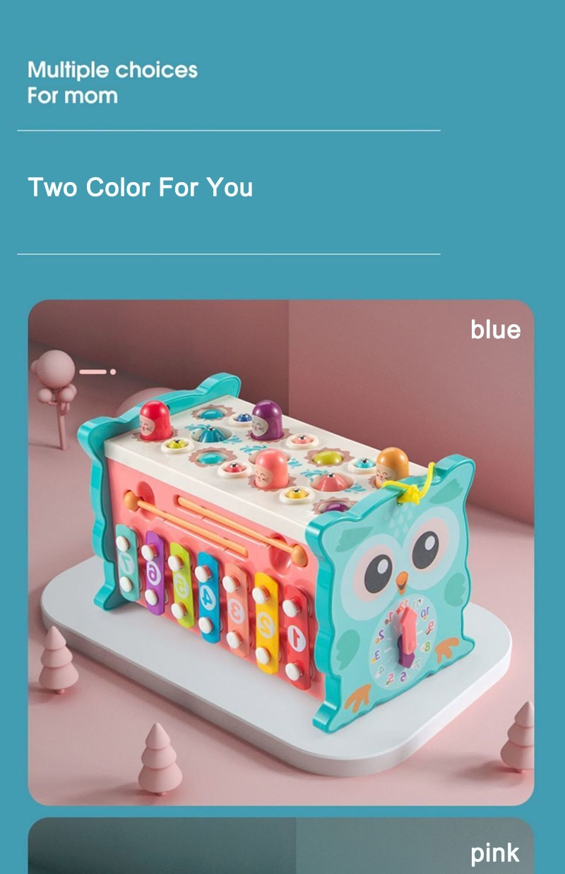 Baby Montessori Toys Magnetic Fishing Owl Cube Learning Educational Clock Kids Hammer Game with Music Puzzle for Piano Gift - imaget 18 Baby Montessori Toys Magnetic Fishing Owl Cube Learning Educational Clock Kids Hammer Game with Music Puzzle for Piano Gift - imaget 18