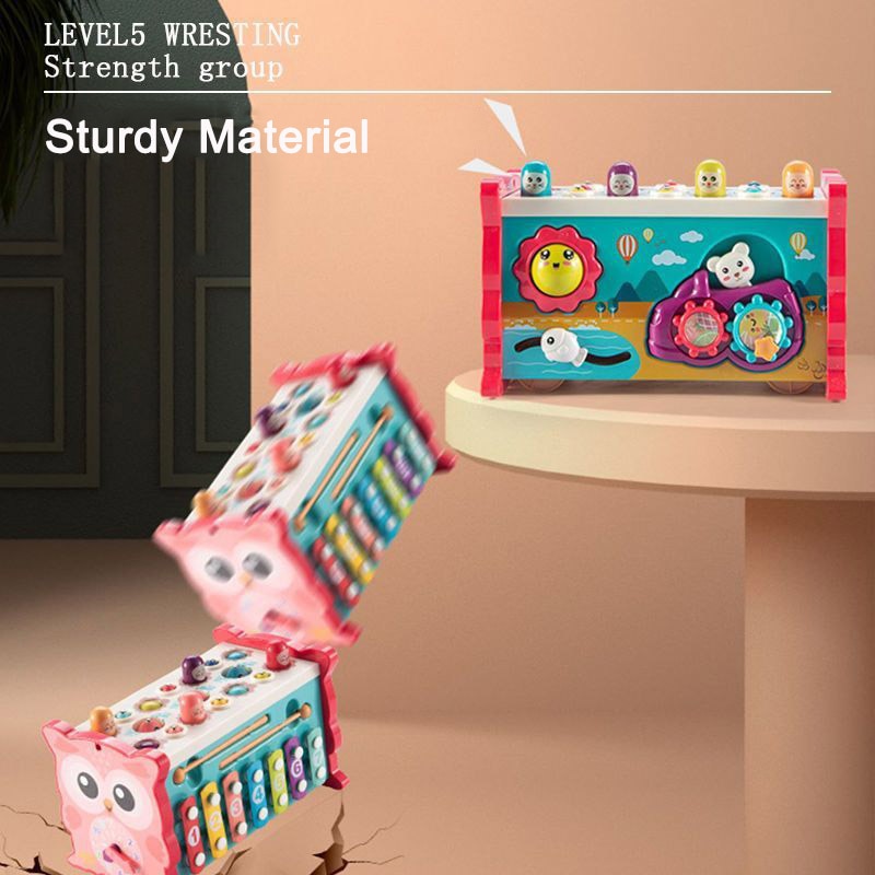 Baby Montessori Toys Magnetic Fishing Owl Cube Learning Educational Clock Kids Hammer Game with Music Puzzle for Piano Gift Baby Montessori Toys Magnetic Fishing Owl Cube Learning Educational Clock Kids Hammer Game with Music Puzzle for Piano Gift