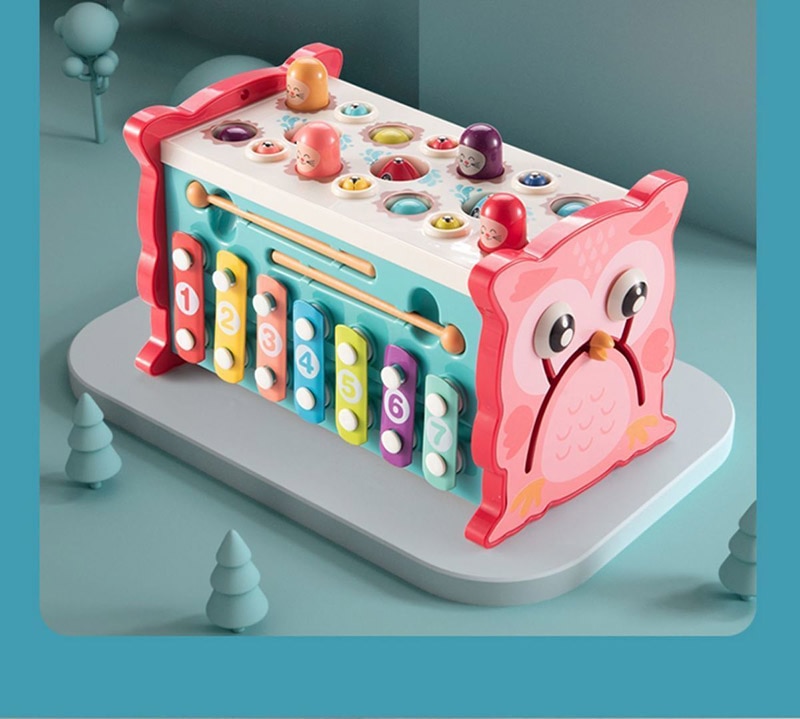 Baby Montessori Toys Magnetic Fishing Owl Cube Learning Educational Clock Kids Hammer Game with Music Puzzle for Piano Gift - imaget 19 Baby Montessori Toys Magnetic Fishing Owl Cube Learning Educational Clock Kids Hammer Game with Music Puzzle for Piano Gift - imaget 19