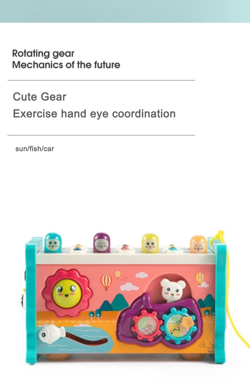 Baby Montessori Toys Magnetic Fishing Owl Cube Learning Educational Clock Kids Hammer Game with Music Puzzle for Piano Gift - imaget 11 Baby Montessori Toys Magnetic Fishing Owl Cube Learning Educational Clock Kids Hammer Game with Music Puzzle for Piano Gift - imaget 11