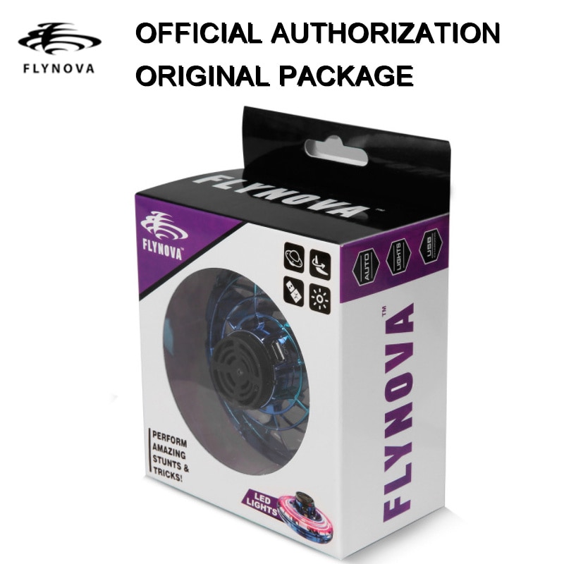 Ban Đầu Flynova Mini UFO Boomerang Con Quay Bóng Bay Magic Fidget Đồ Chơi Đèn LED Con Quay Máy Bay Không Người Lái