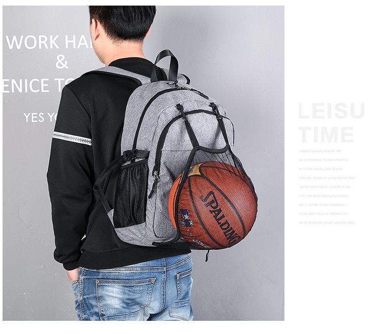 Basketball Bag Men's Backpack USB Charging Smart Backpack Waterproof 15.6-inch Computer Student Schoolbag - imaget 8