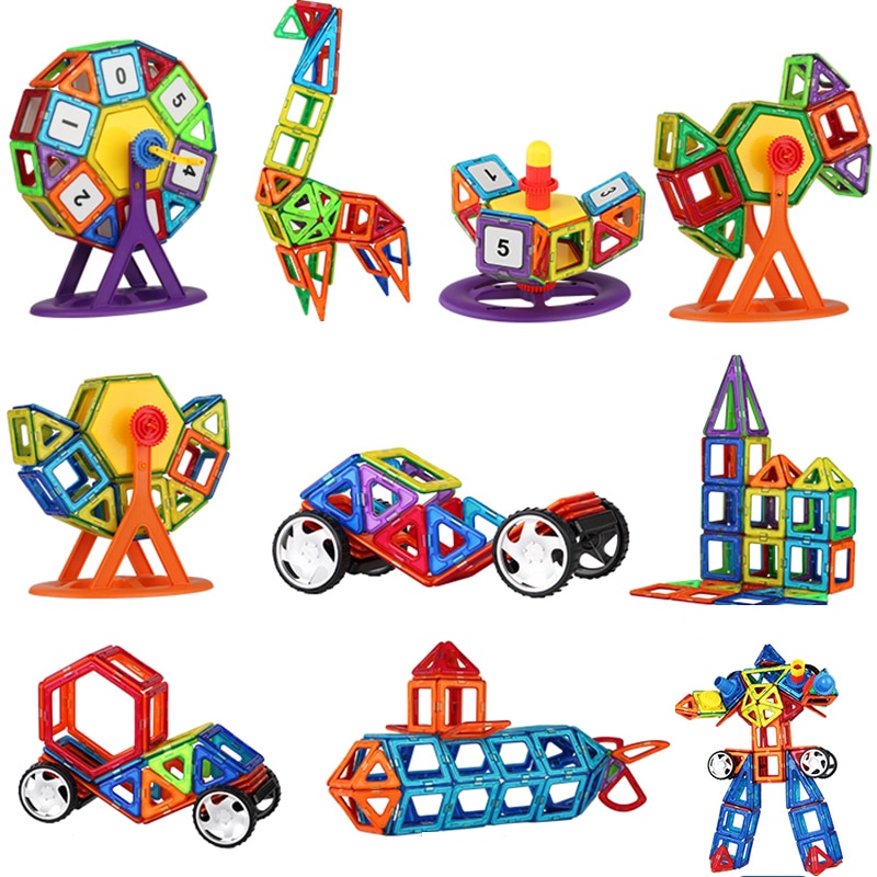 Big Size and Mini Size Magnetic Designer Magnet Building Blocks Accessories Educational Constructor Toys for Children - imaget 11