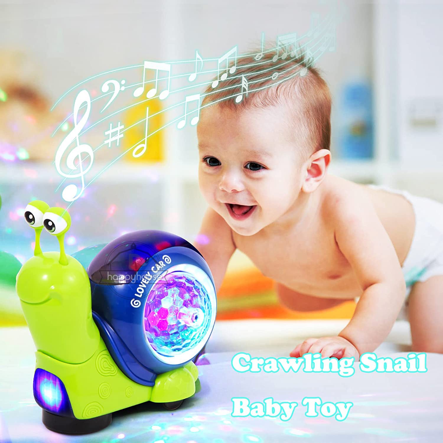 Crawling Crab Baby Toys with Music LED Light Up Interactive Musical Dancing Crawling Toys Moving Toddler Toys Toys for Baby - imaget 7 Crawling Crab Baby Toys with Music LED Light Up Interactive Musical Dancing Crawling Toys Moving Toddler Toys Toys for Baby - imaget 7