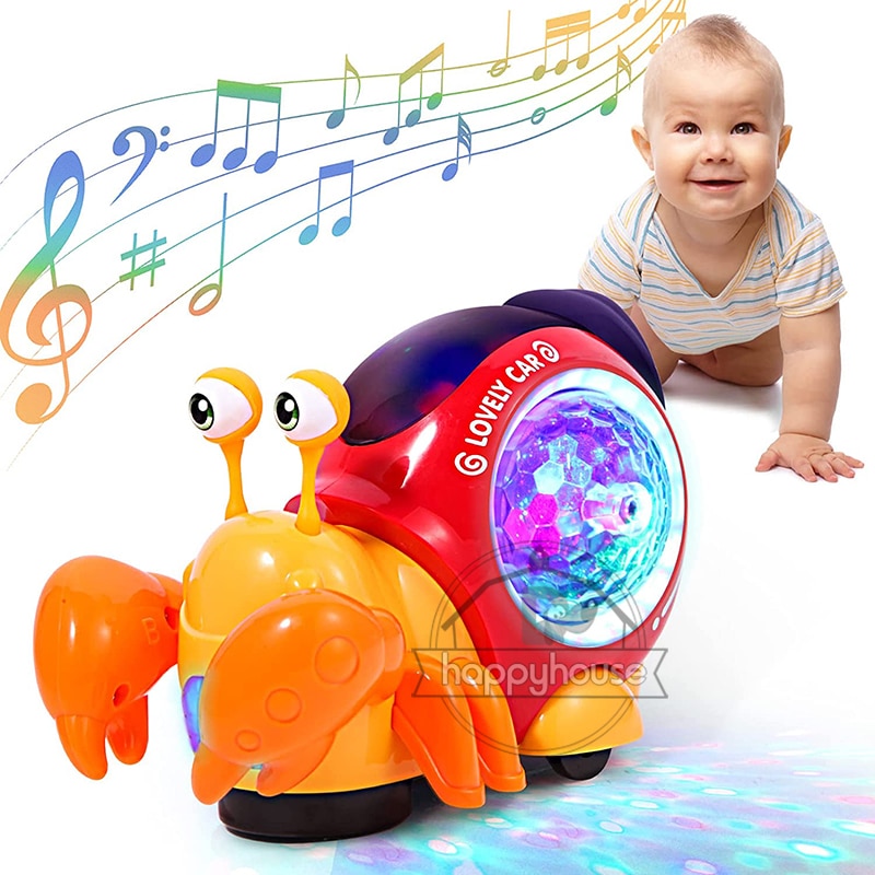 Crawling Crab Baby Toys with Music LED Light Up Interactive Musical Dancing Crawling Toys Moving Toddler Toys Toys for Baby - imaget 1 Crawling Crab Baby Toys with Music LED Light Up Interactive Musical Dancing Crawling Toys Moving Toddler Toys Toys for Baby - imaget 1