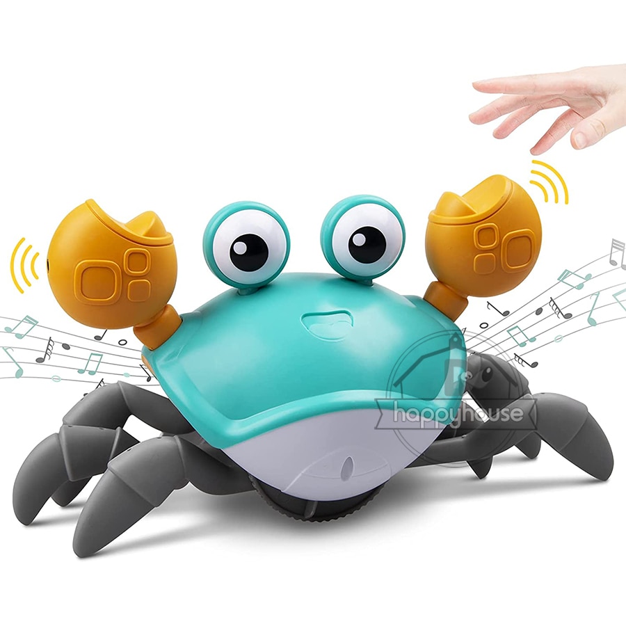 Crawling Crab Baby Toys with Music LED Light Up Musical Toys for Toddler Automatically Avoid Obstacles Interactive Toys for Kids - imaget 1 Crawling Crab Baby Toys with Music LED Light Up Musical Toys for Toddler Automatically Avoid Obstacles Interactive Toys for Kids - imaget 1