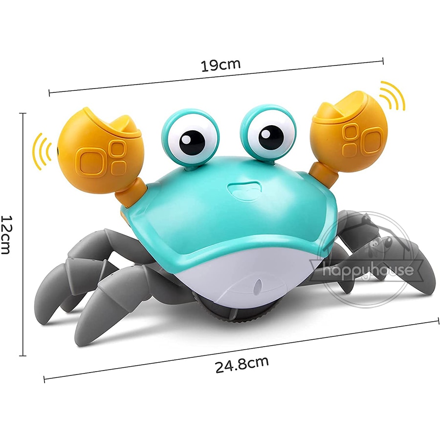 Crawling Crab Baby Toys with Music LED Light Up Musical Toys for Toddler Automatically Avoid Obstacles Interactive Toys for Kids - imaget 8 Crawling Crab Baby Toys with Music LED Light Up Musical Toys for Toddler Automatically Avoid Obstacles Interactive Toys for Kids - imaget 8