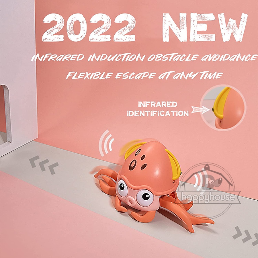 Crawling Crab Baby Toys with Music LED Light Up Musical Toys for Toddler Automatically Avoid Obstacles Interactive Toys for Kids - imaget 11 Crawling Crab Baby Toys with Music LED Light Up Musical Toys for Toddler Automatically Avoid Obstacles Interactive Toys for Kids - imaget 11