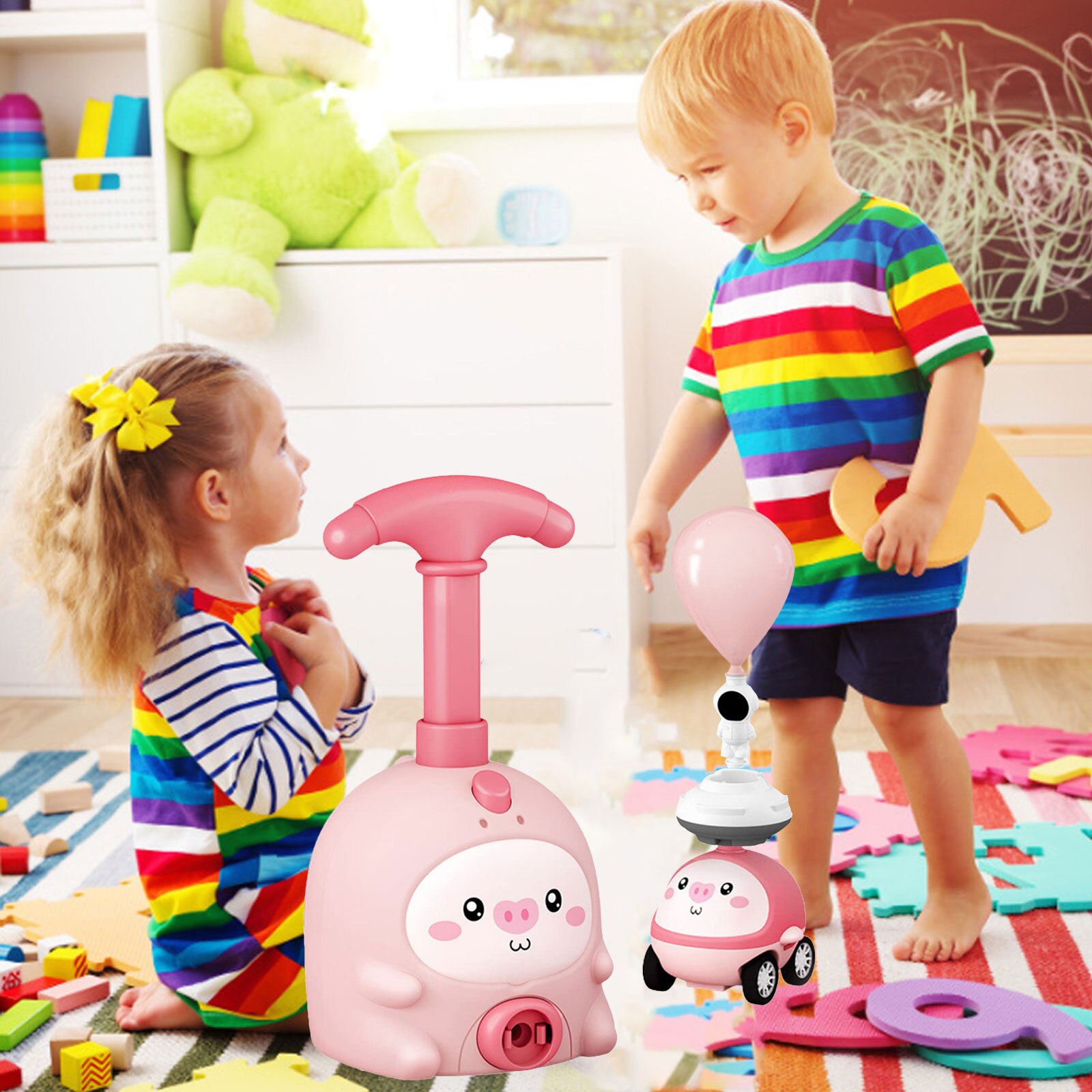 Creative Balloon Inflation Launcher Parent-child Interaction Funny Aerodynamic Ball Auto Toys Early Educational for Boys Girls - imaget 9 Creative Balloon Inflation Launcher Parent-child Interaction Funny Aerodynamic Ball Auto Toys Early Educational for Boys Girls - imaget 9