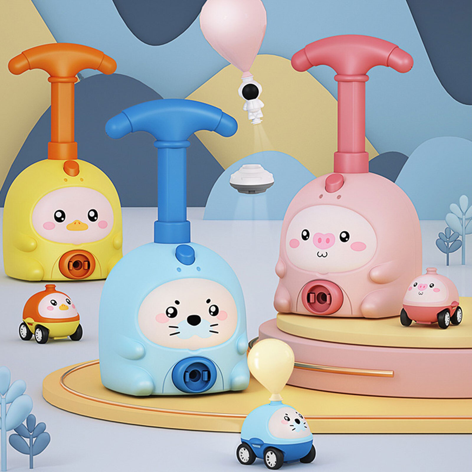 Creative Balloon Inflation Launcher Parent-child Interaction Funny Aerodynamic Ball Auto Toys Early Educational for Boys Girls - imaget 4 Creative Balloon Inflation Launcher Parent-child Interaction Funny Aerodynamic Ball Auto Toys Early Educational for Boys Girls - imaget 4