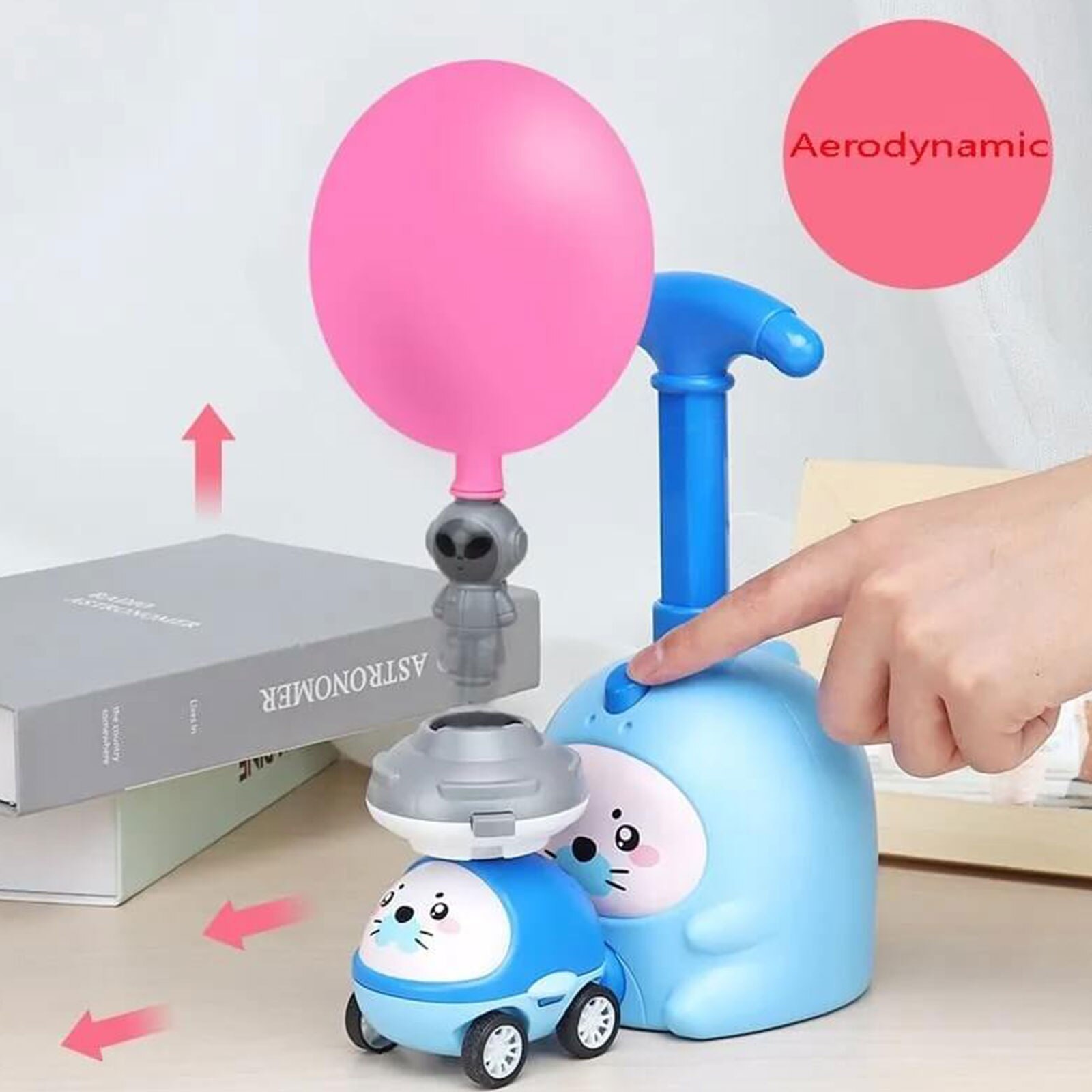 Creative Balloon Inflation Launcher Parent-child Interaction Funny Aerodynamic Ball Auto Toys Early Educational for Boys Girls - imaget 12 Creative Balloon Inflation Launcher Parent-child Interaction Funny Aerodynamic Ball Auto Toys Early Educational for Boys Girls - imaget 12