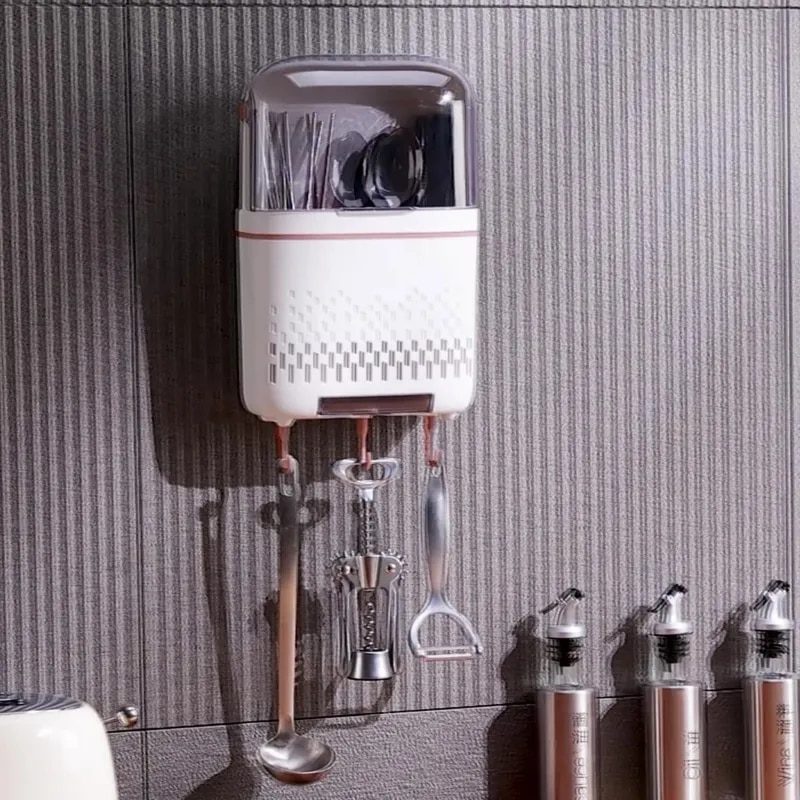 Creative Wall-mounted Hollow Drain Chopstick Cage Multifunctional Storage Rack Rag Rack Knife Holder for Kitchen Supplie Creative Wall-mounted Hollow Drain Chopstick Cage Multifunctional Storage Rack Rag Rack Knife Holder for Kitchen Supplie