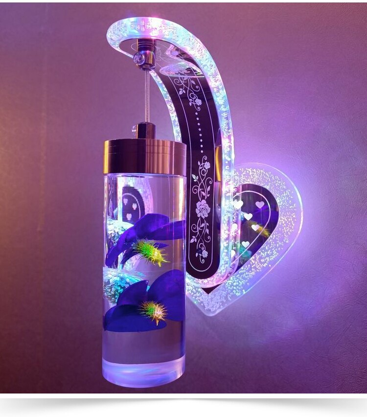 DIY LED Wall Bracket Lights Modern Small Lamp Living Room Decoration Bedroom Nordic Style 20 Colors with Dry Flower - imaget 6