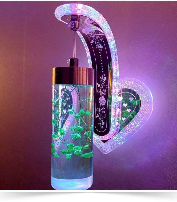 DIY LED Wall Bracket Lights Modern Small Lamp Living Room Decoration Bedroom Nordic Style 20 Colors with Dry Flower - imaget 8