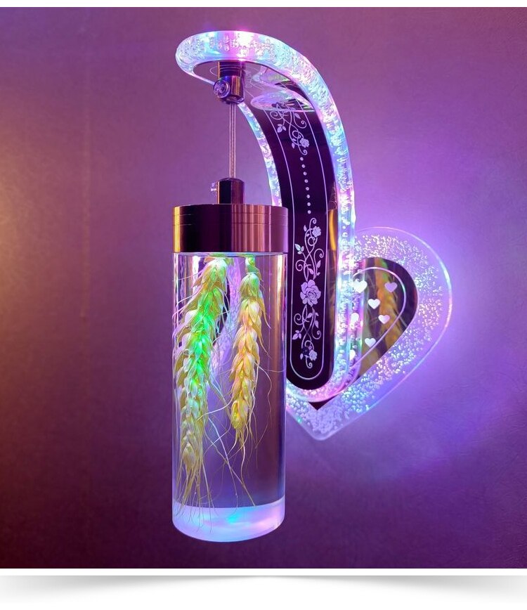 DIY LED Wall Bracket Lights Modern Small Lamp Living Room Decoration Bedroom Nordic Style 20 Colors with Dry Flower - imaget 9