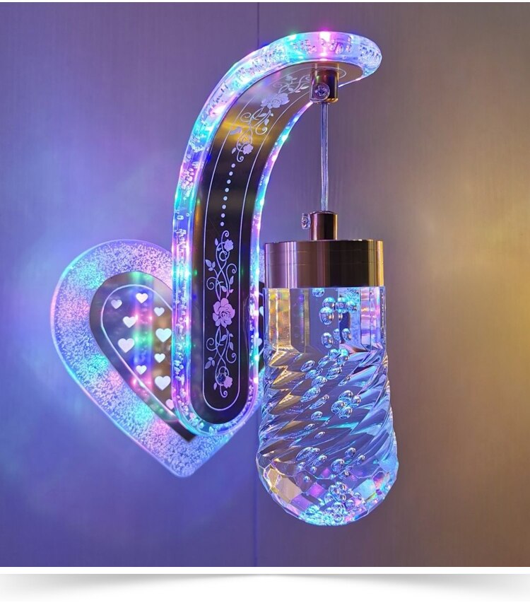 DIY LED 벽 브래킷 조명 현대 작은 램프 거실 장식 침실 북유럽 스타일 마른 꽃과 20 색 - imaget 7