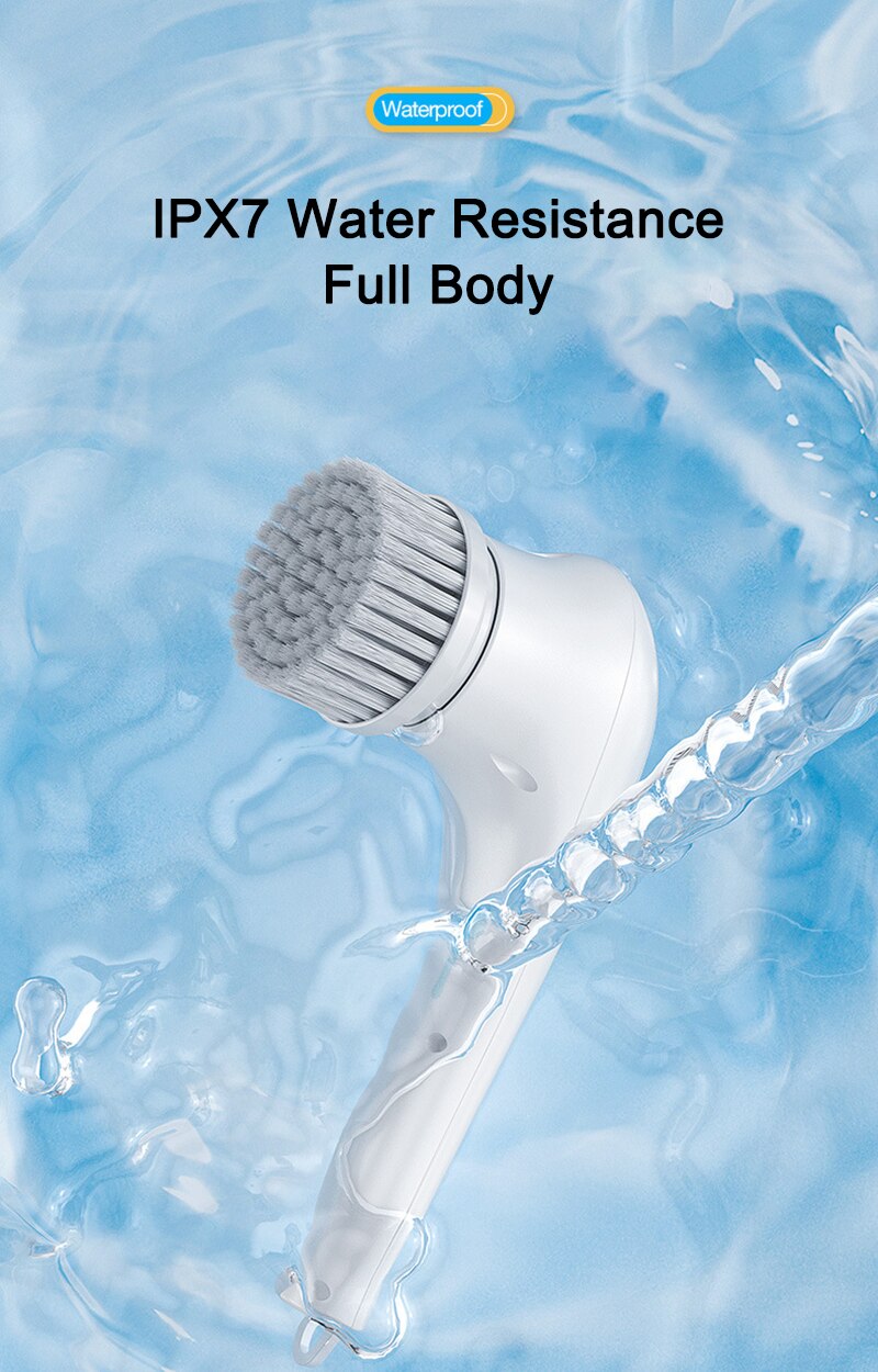 Electric Cleaning Brush 5-in-1 Multi-functional USB Charging Bathroom Wash Tool Kitchen Clean Accessories Easily Dishwashing - imaget 13 Electric Cleaning Brush 5-in-1 Multi-functional USB Charging Bathroom Wash Tool Kitchen Clean Accessories Easily Dishwashing - imaget 13