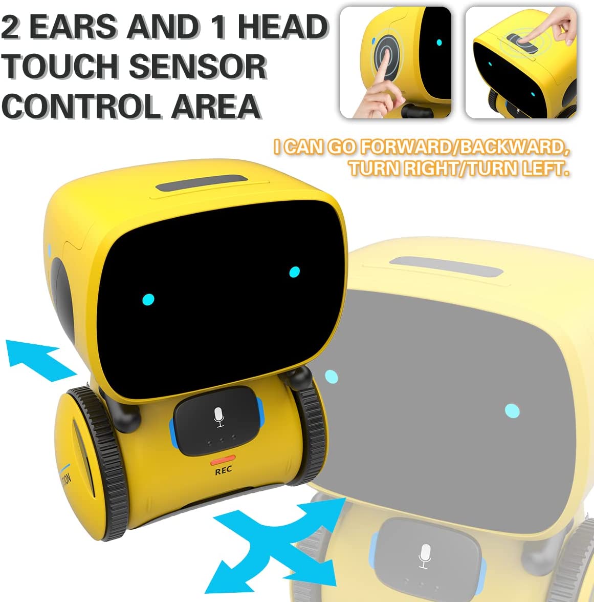 Emo Robot Smart Robots Dance Voice Command Sensor, Singing, Dancing, Repeating Robot Toy for Kids Boys and Girls Talkking Robots Emo Robot Smart Robots Dance Voice Command Sensor, Singing, Dancing, Repeating Robot Toy for Kids Boys and Girls Talkking Robots