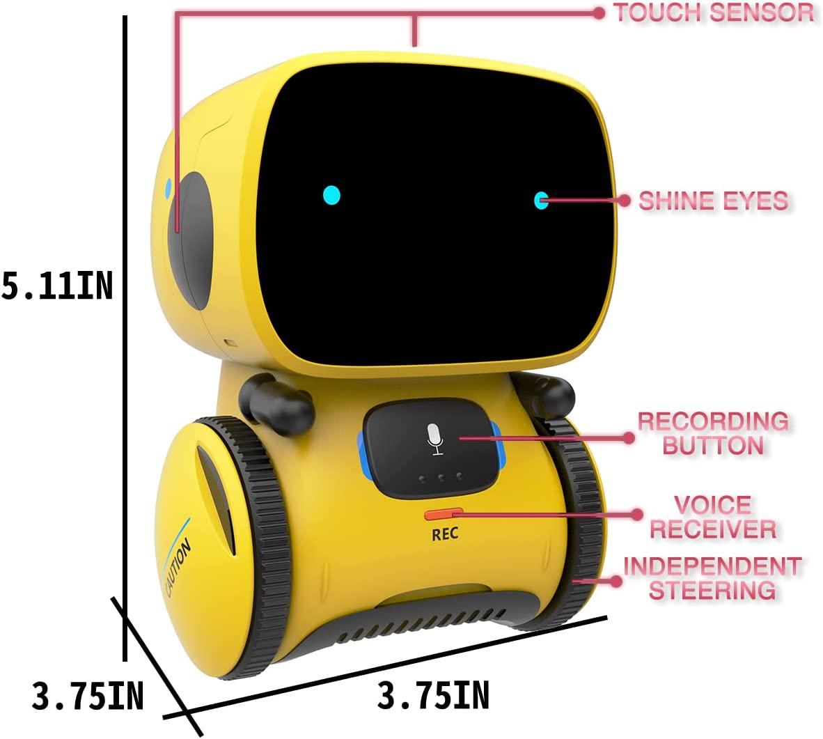 Emo Robot Smart Robots Dance Voice Command Sensor, Singing, Dancing, Repeating Robot Toy for Kids Boys and Girls Talkking Robots Emo Robot Smart Robots Dance Voice Command Sensor, Singing, Dancing, Repeating Robot Toy for Kids Boys and Girls Talkking Robots