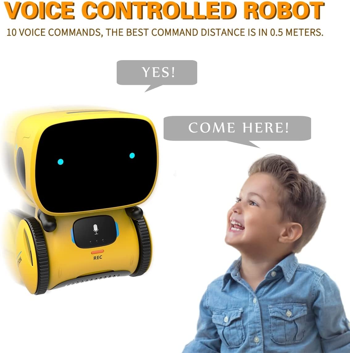 Emo Robot Smart Robots Dance Voice Command Sensor, Singing, Dancing, Repeating Robot Toy for Kids Boys and Girls Talkking Robots Emo Robot Smart Robots Dance Voice Command Sensor, Singing, Dancing, Repeating Robot Toy for Kids Boys and Girls Talkking Robots