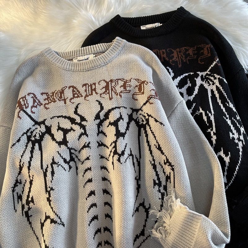 Gothic Chữ Chui Đầu Hip Hop Dạo Phố Bát Đồng Hồ In Hình Mới Áo Len Dệt Kim Menthu Bông Tai Kẹp Áo Len Cotton Nữ 2022 - Ảnh 4 Gothic Chữ Chui Đầu Hip Hop Dạo Phố Bát Đồng Hồ In Hình Mới Áo Len Dệt Kim Menthu Bông Tai Kẹp Áo Len Cotton Nữ 2022 - Ảnh 4