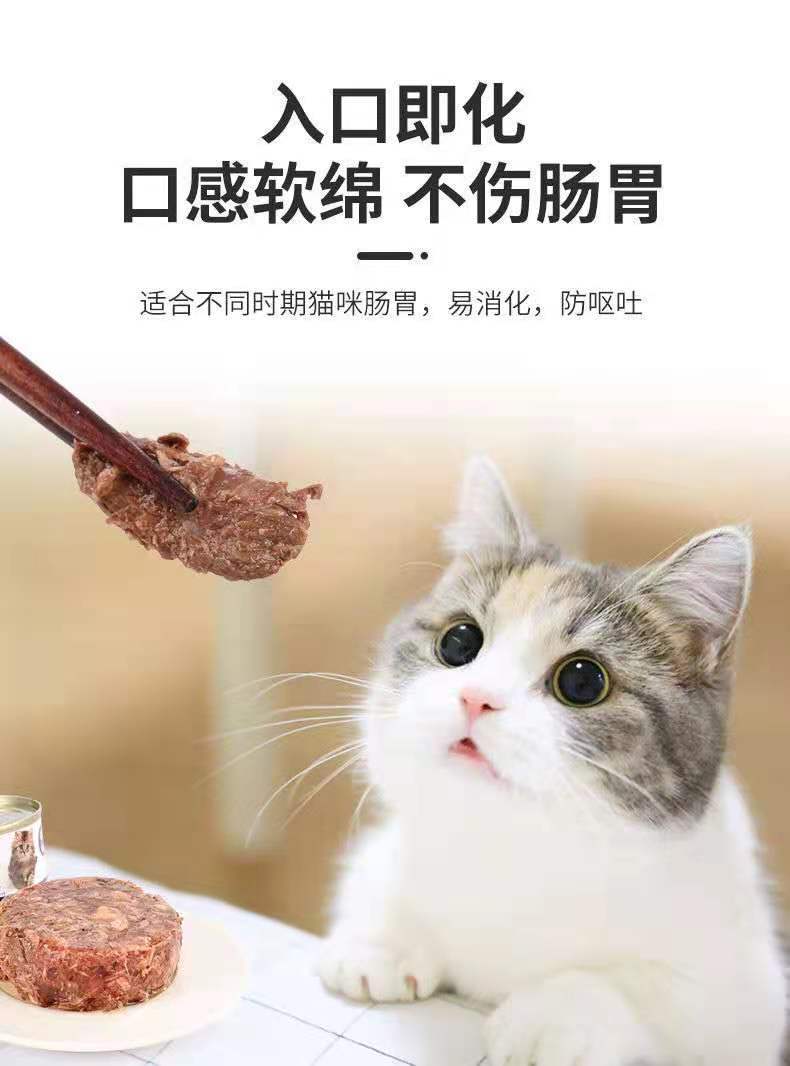 Hải sản cá ngừ cá đóng hộp mèo mèo vỗ béo vỗ béo miếng thịt lớn thức ăn cho mèo cá hộp 170g đồ ăn nhẹ cho mèo