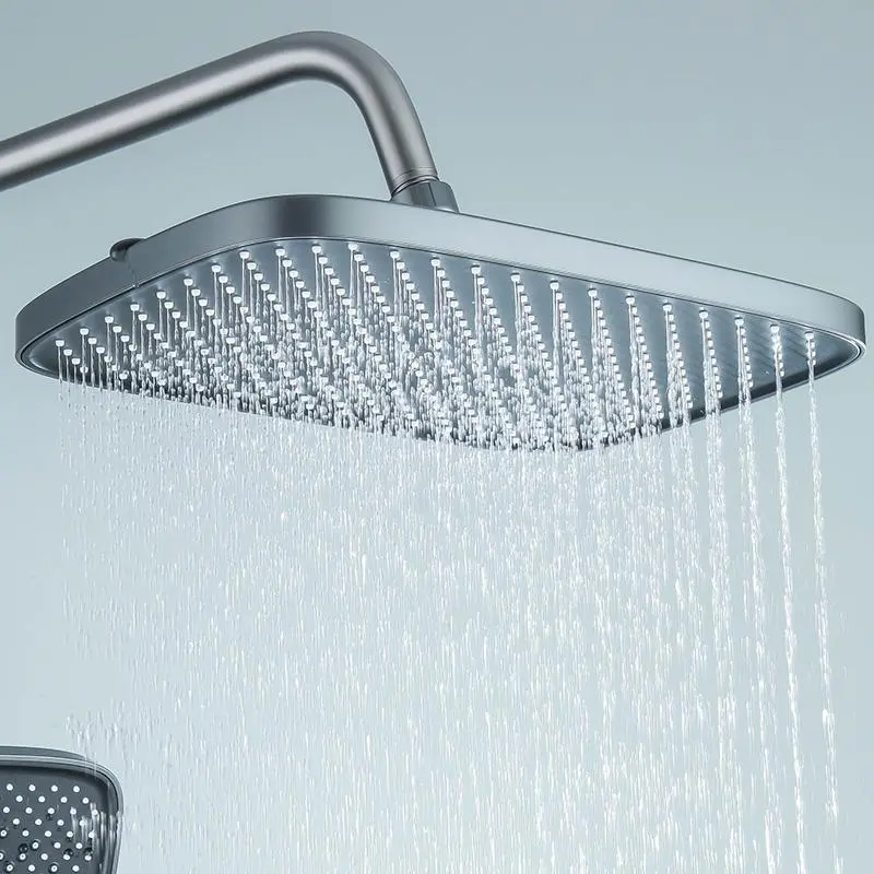 High-end Luxury Temperature Shower Set 4 Way Wall-mounted Bathroom Faucet Brass Rain Shower System Sets Bathtub Mixed Water Tap High-end Luxury Temperature Shower Set 4 Way Wall-mounted Bathroom Faucet Brass Rain Shower System Sets Bathtub Mixed Water Tap