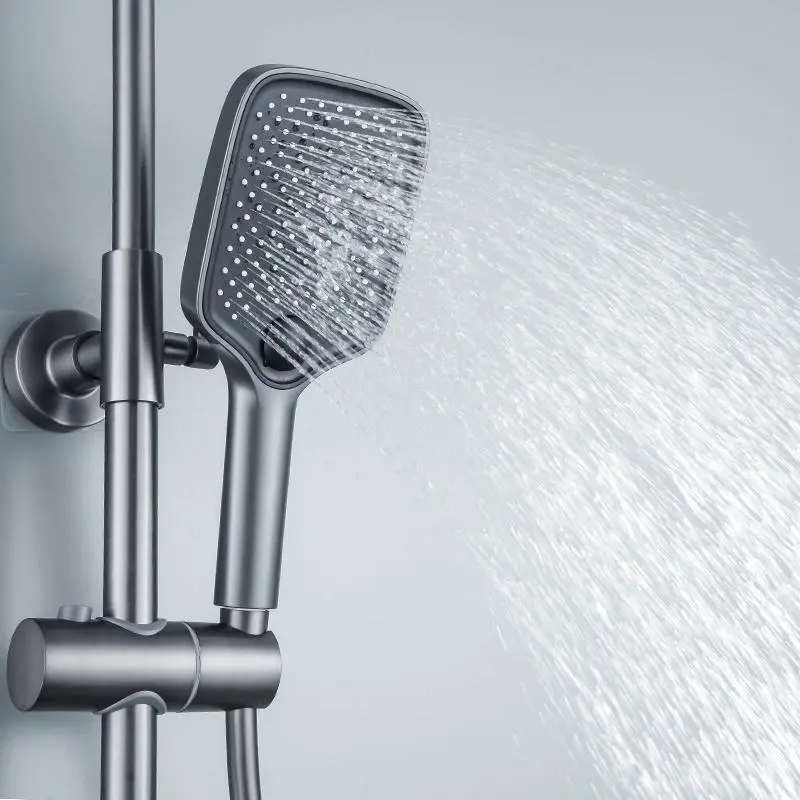 High-end Luxury Temperature Shower Set 4 Way Wall-mounted Bathroom Faucet Brass Rain Shower System Sets Bathtub Mixed Water Tap High-end Luxury Temperature Shower Set 4 Way Wall-mounted Bathroom Faucet Brass Rain Shower System Sets Bathtub Mixed Water Tap