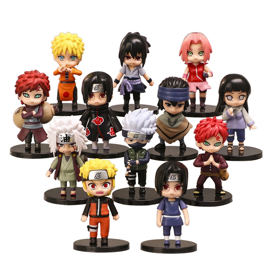 Hot 12pcs/set Anime Naruto Shippuden Hinata Sasuke Itachi Kakashi Gaara anime figure Q Version PVC Figures Toys Dolls Kid Gift Hot 12pcs/set Anime Naruto Shippuden Hinata Sasuke Itachi Kakashi Gaara anime figure Q Version PVC Figures Toys Dolls Kid Gift
