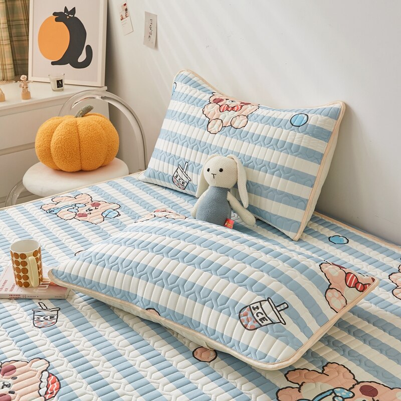 Ice Cool Bed Mat Fitted Sheet Comfortable Latex Summer Sleep Mattress Topper Bedspreads Cover Queen Size Bed Linen for Bedroom - imaget 25 Ice Cool Bed Mat Fitted Sheet Comfortable Latex Summer Sleep Mattress Topper Bedspreads Cover Queen Size Bed Linen for Bedroom - imaget 25